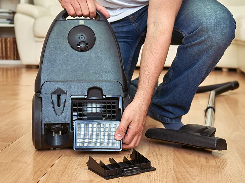 Remplacement du filtre d'un aspirateur